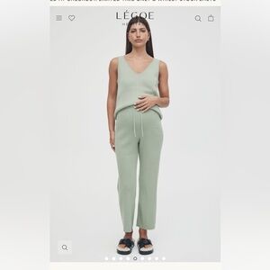 Legoe Heritage Knit Top Sage